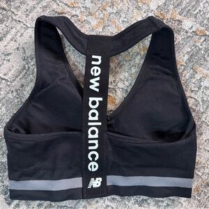 New Balance Black and Gray Racerback Bra